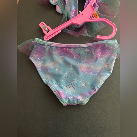 Cute Toddler Girls Two Piece Magical Rainbow Print Bathing Suit by btween |Sz 3T - Picture 3 of 8